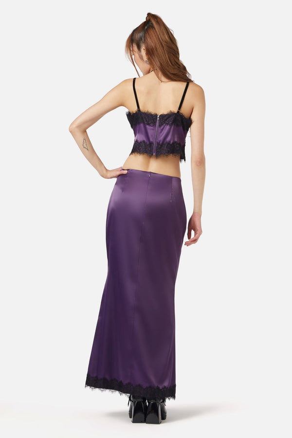 Dangerfield - Keepsake Satin Skirt - purple