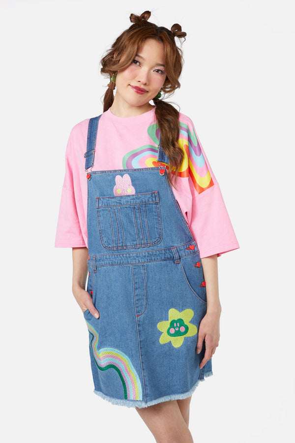 Dangerfield - Electric Patch Pinny - blue