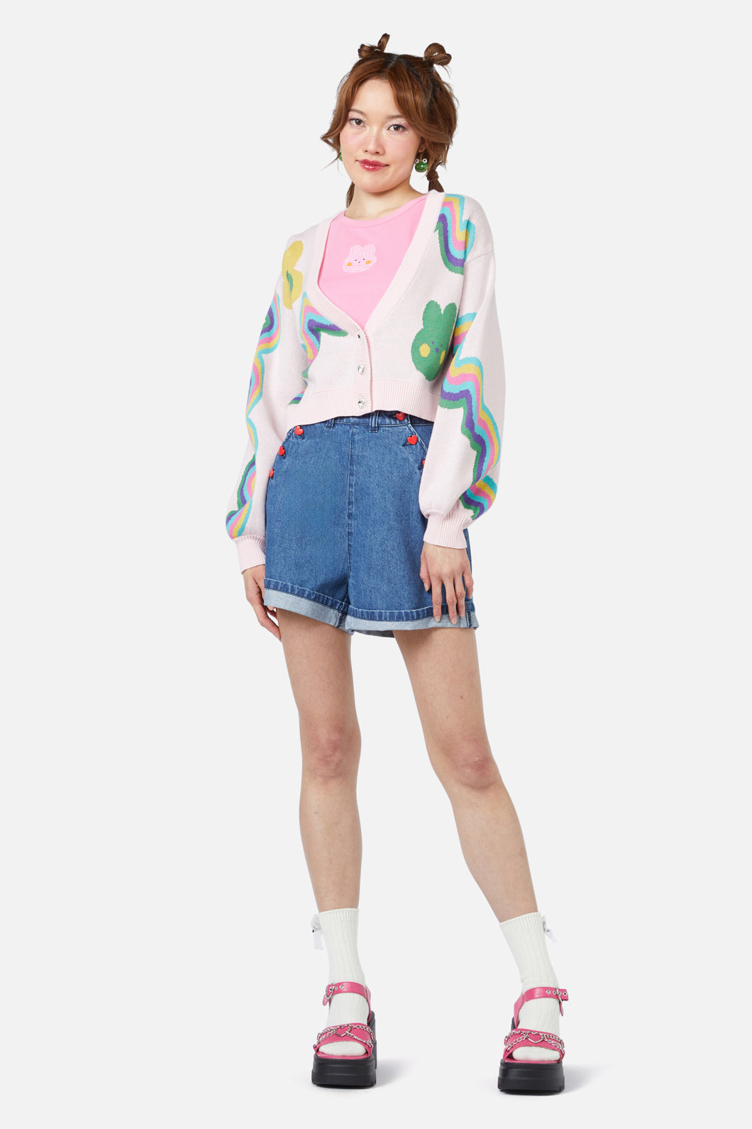 Dangerfield - Idolize Patch Cardi - pink