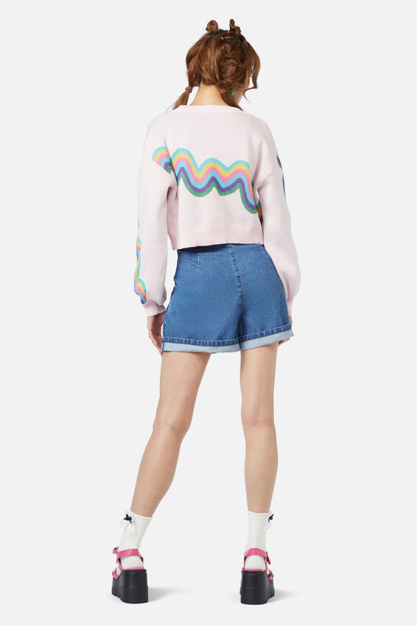 Dangerfield - Idolize Patch Cardi - pink