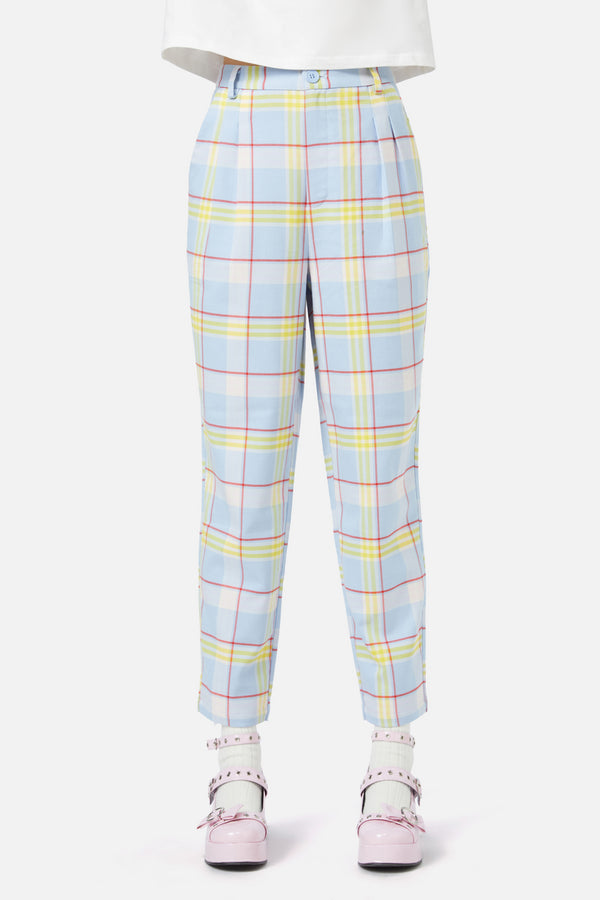 Dangerfield - Silly Goose Tartan Pant - blue