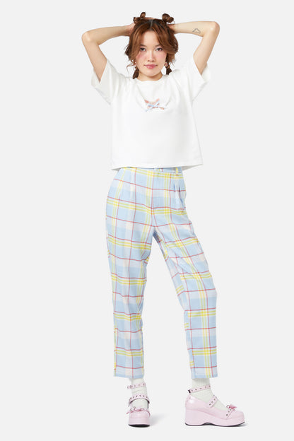 Dangerfield - Silly Goose Tartan Pant - blue