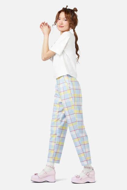 Dangerfield - Silly Goose Tartan Pant - blue