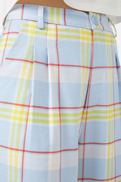 Dangerfield - Silly Goose Tartan Pant - blue