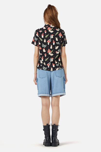 Dangerfield - Harmony Printed Blouse - black