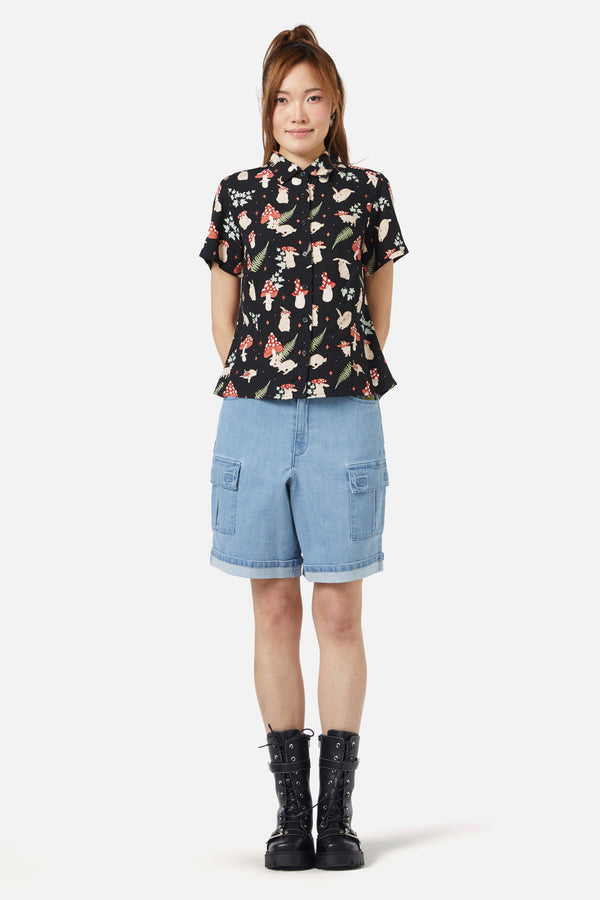 Dangerfield - Harmony Printed Blouse - black