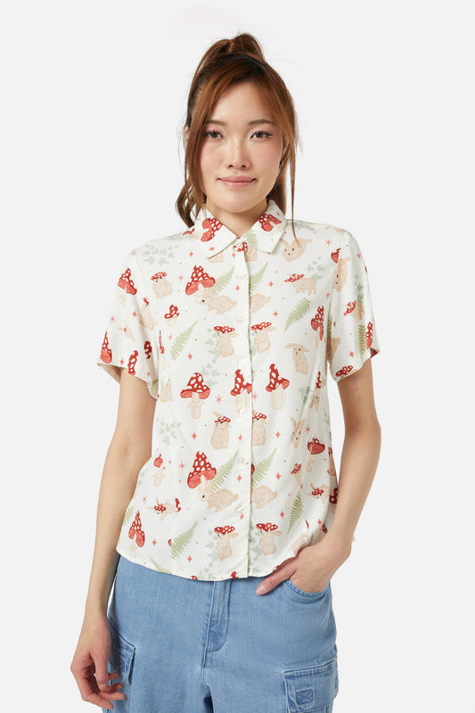 Dangerfield - Harmony Printed Blouse - cream