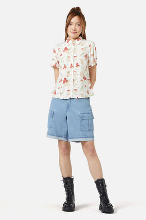 Dangerfield - Harmony Printed Blouse - cream