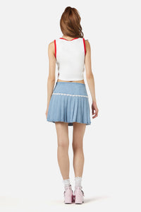 Dangerfield - Pleated Denim Skort - blue