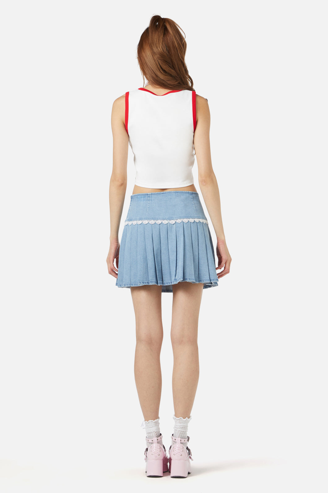 Dangerfield - Field Shroom Printed Tank - white-red