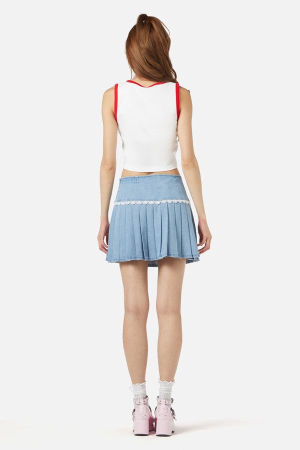 Dangerfield - Field Shroom Printed Tank - white-red
