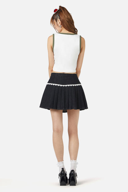 Dangerfield - Harmony Embroidered Tank - white