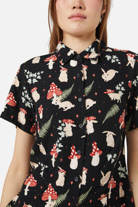 Dangerfield - Harmony Printed Dress - black