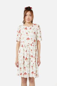 Dangerfield - Harmony Printed Dress - cream