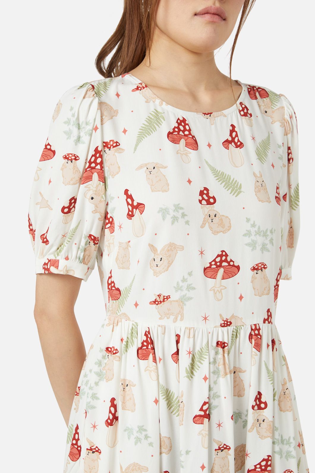 Dangerfield - Harmony Printed Dress - cream