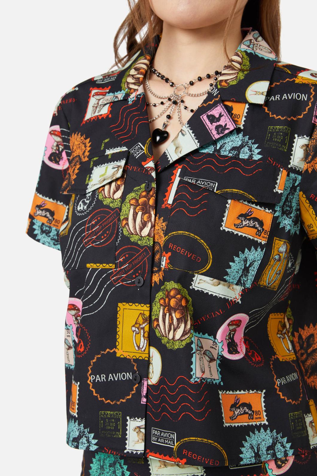 Dangerfield - Old Postal Printed Blouse - multi
