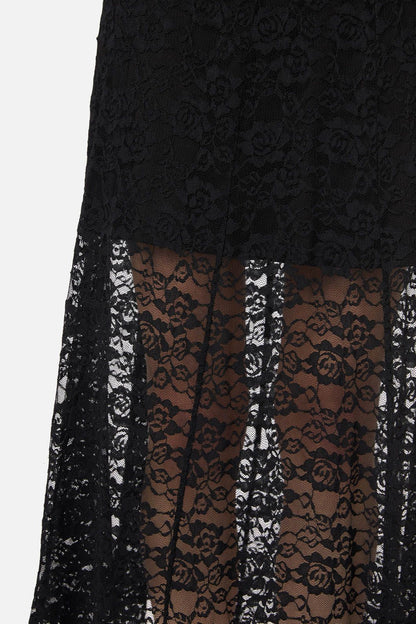 Dangerfield - Lace Midi Skirt - black