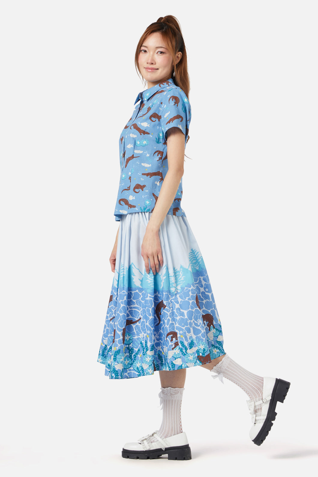 Dangerfield - Otterly Adorable Blouse - blue
