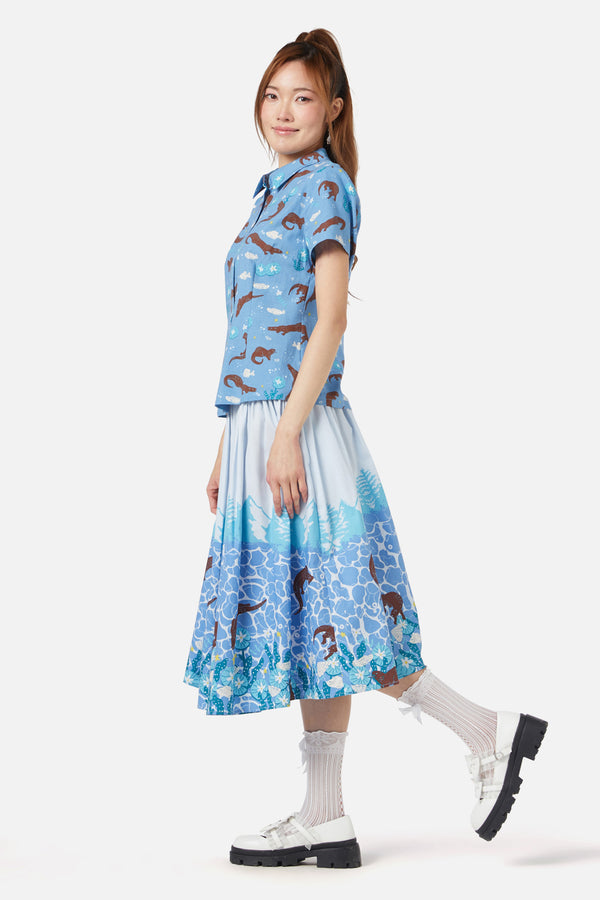 Dangerfield - Otterly Adorable Blouse - blue