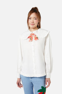 Dangerfield - Oh Me Oh My Bow Blouse - white