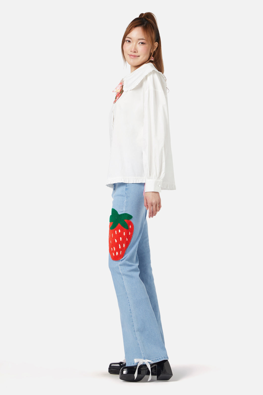 Dangerfield - Oh Me Oh My Bow Blouse - white