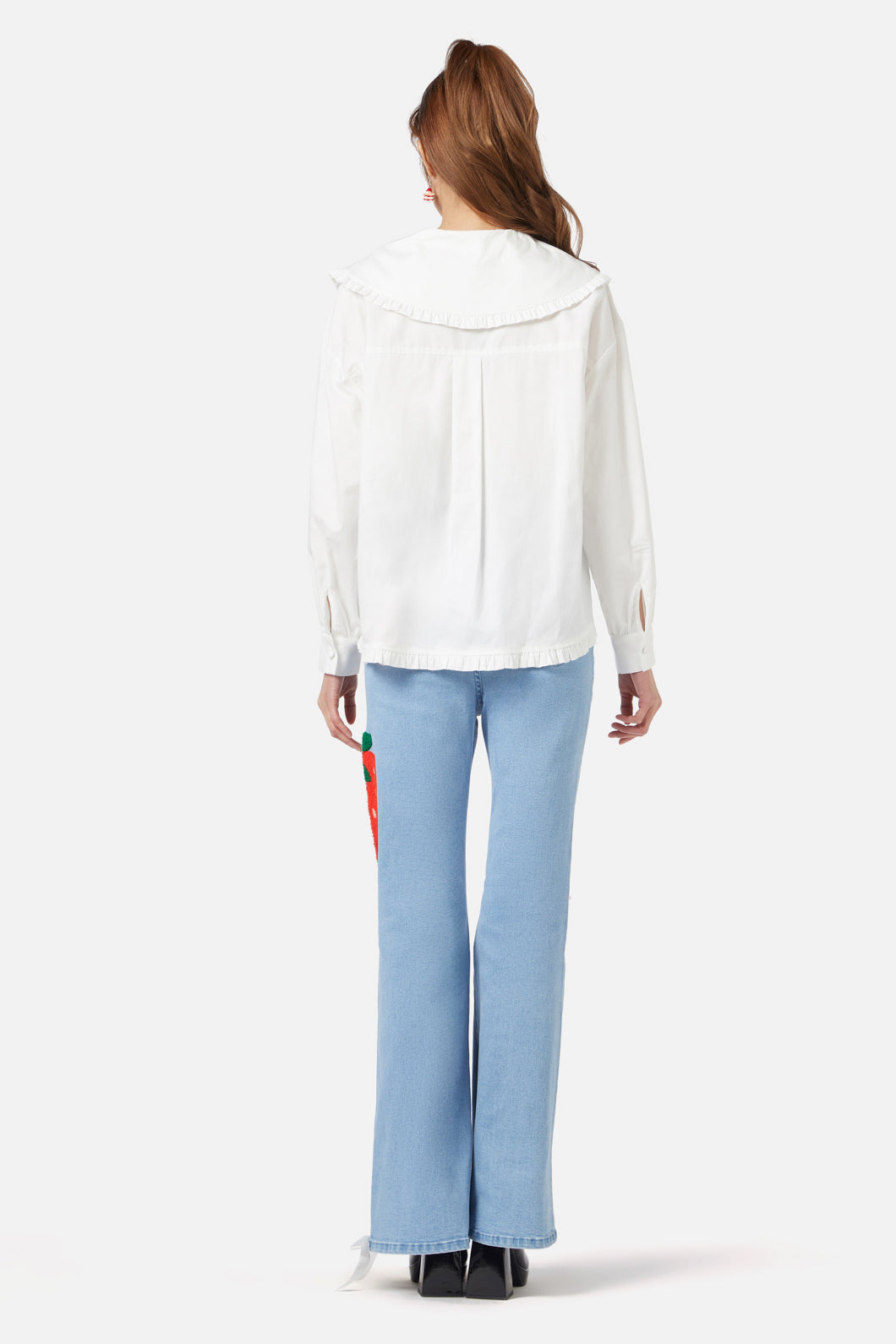 Dangerfield - Oh Me Oh My Bow Blouse - white
