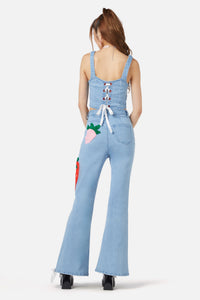 Dangerfield - Crush On U Denim Corset - blue