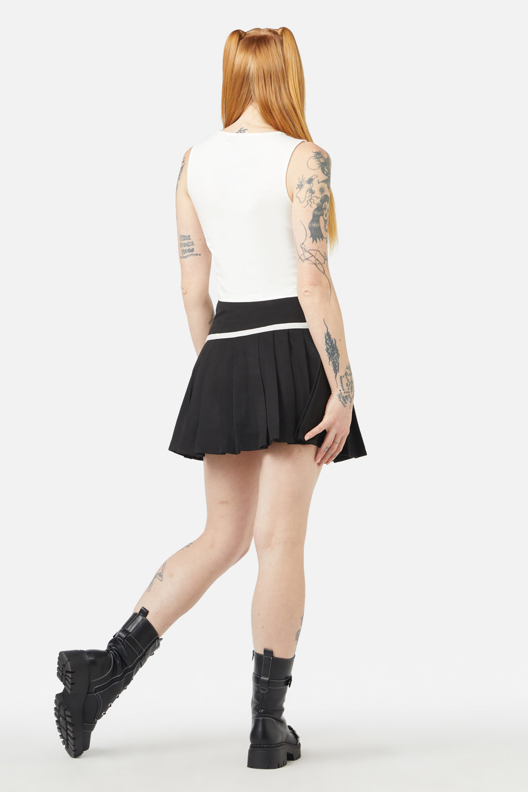 Dangerfield - Peculiar Puss Skirt - black-white