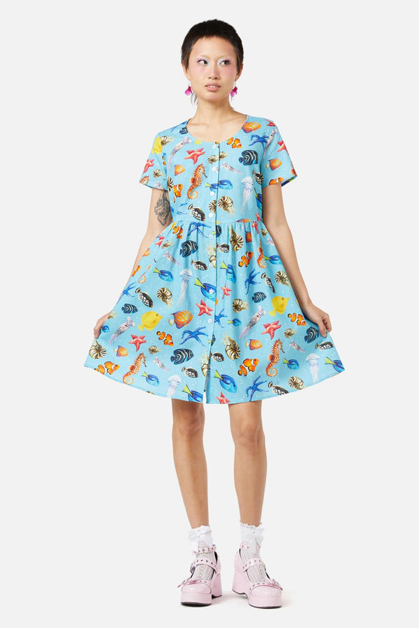 Dangerfield - Oceanic Dress - blue
