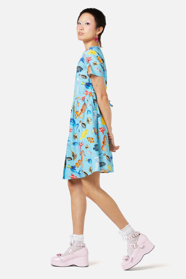 Dangerfield - Oceanic Dress - blue