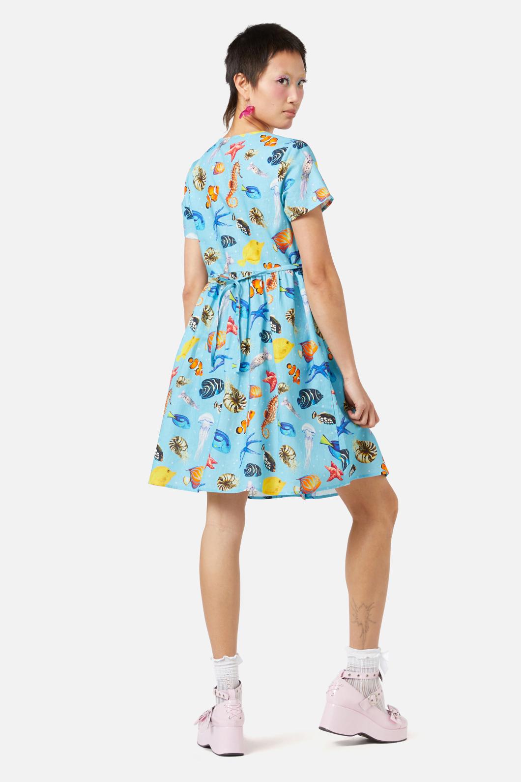 Dangerfield - Oceanic Dress - blue