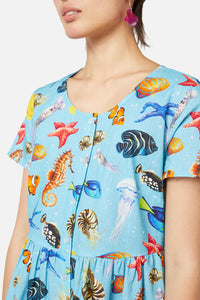 Dangerfield - Oceanic Dress - blue