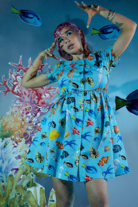 Dangerfield - Oceanic Dress - blue