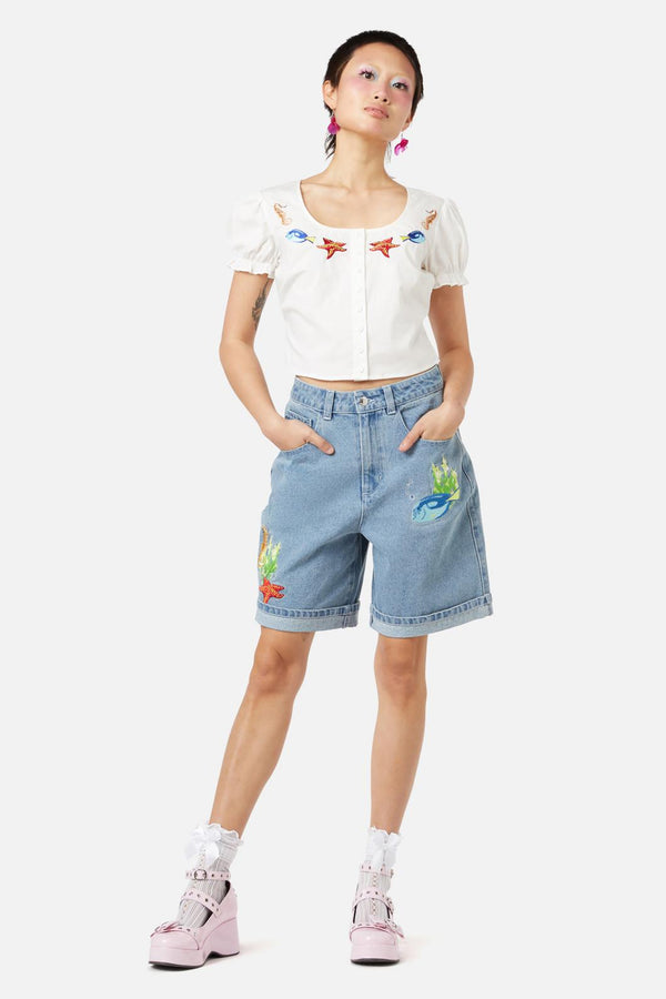 Dangerfield - Reef Short - blue