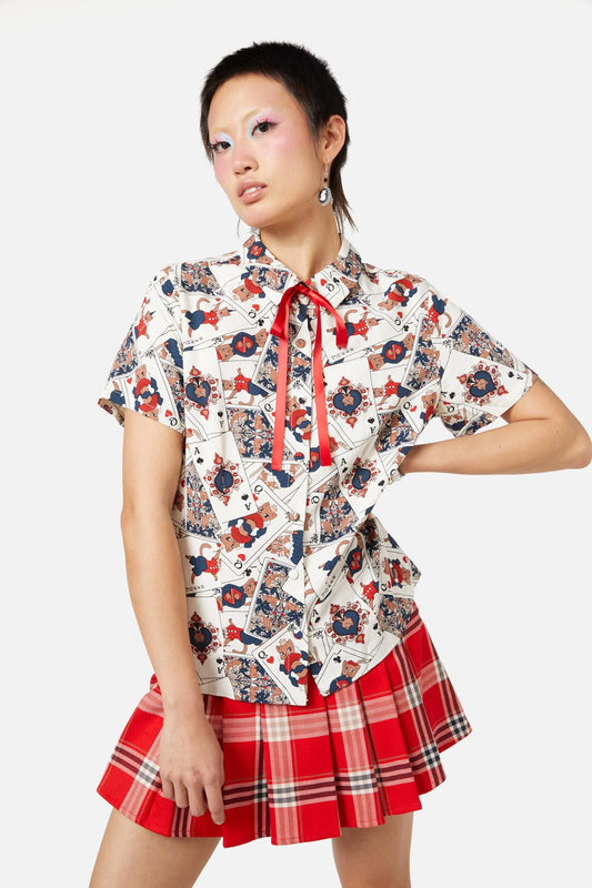 Dangerfield - Queen Of Cats Blouse - cream
