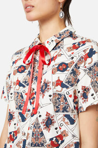 Dangerfield - Queen Of Cats Blouse - cream