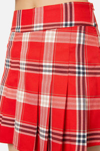 Dangerfield - Queen Of Cats Tartan Skort - red