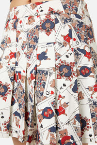 Dangerfield - Queen Of Cats Print Skort - cream