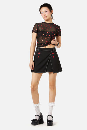 Dangerfield - Queen Of Cats Basic Skort - black