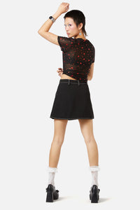 Dangerfield - Queen Of Cats Basic Skort - black