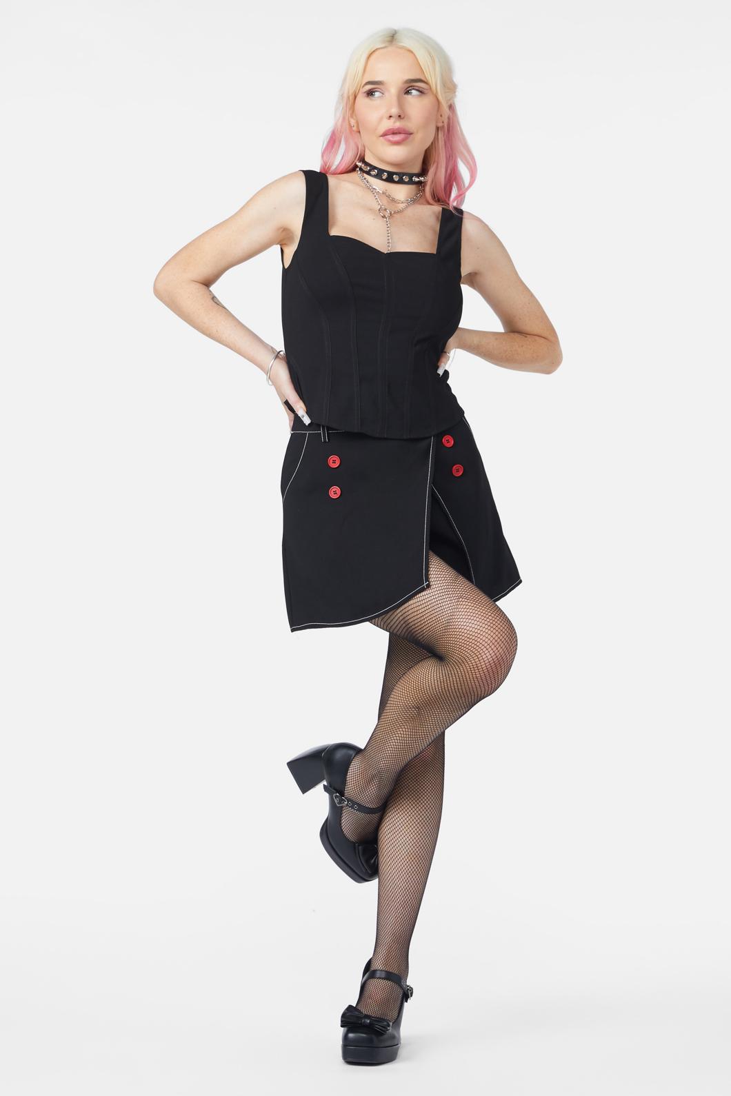 Dangerfield - Queen Of Cats Basic Corset Top - black