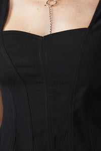 Dangerfield - Queen Of Cats Basic Corset Top - black