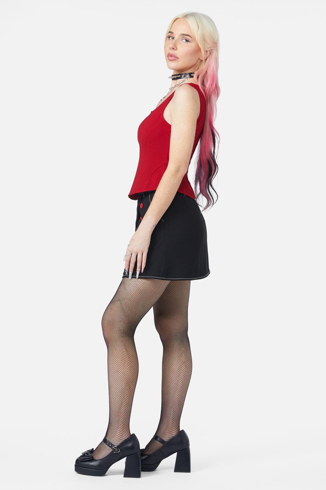 Dangerfield - Queen Of Cats Basic Corset Top - red