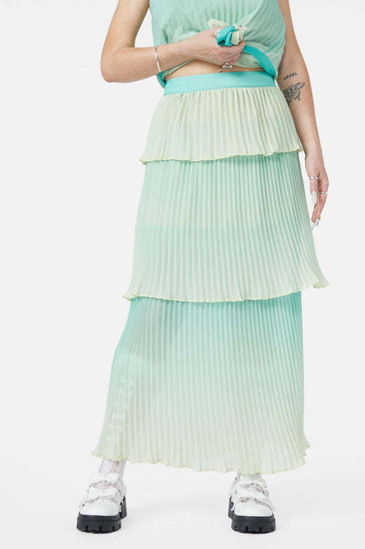 Dangerfield - Shell Tier Skirt - teal