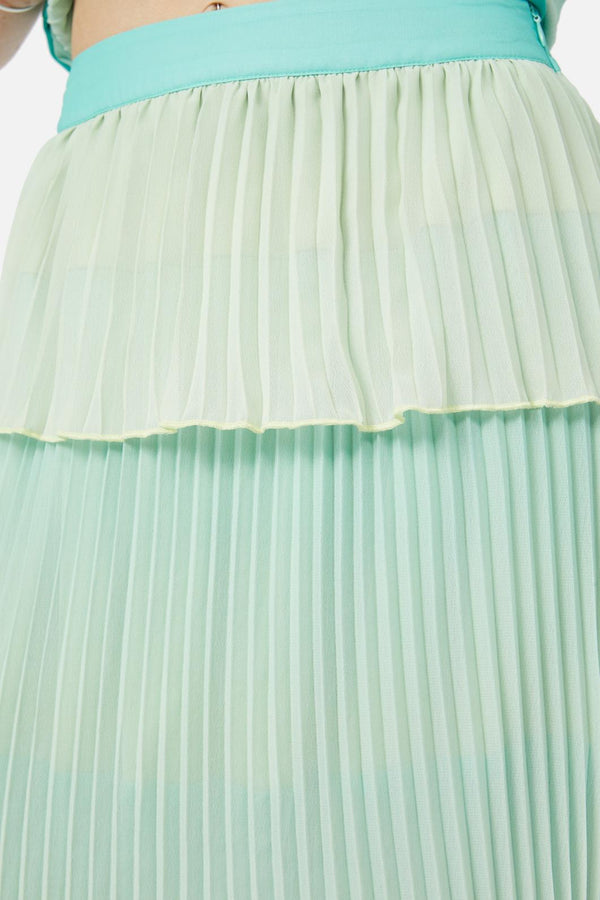 Dangerfield - Shell Tier Skirt - teal