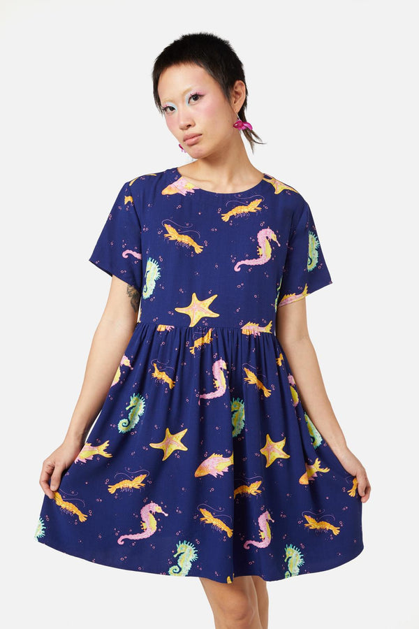 Dangerfield - Riptide Dress - navy