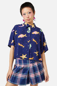 Dangerfield - Riptide Blouse - navy