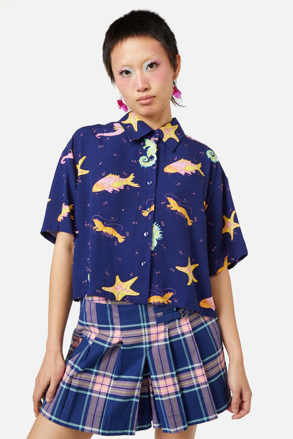 Dangerfield - Riptide Blouse - navy