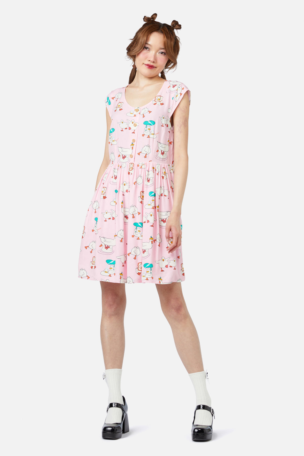 Dangerfield - Puddle Duck Dress - pink