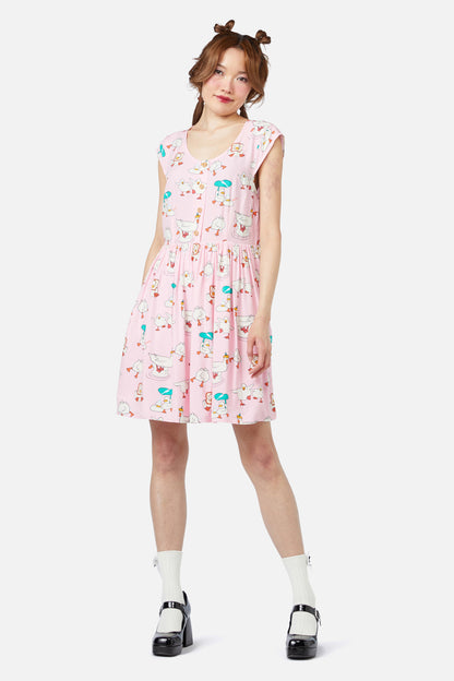 Dangerfield - Puddle Duck Dress - pink